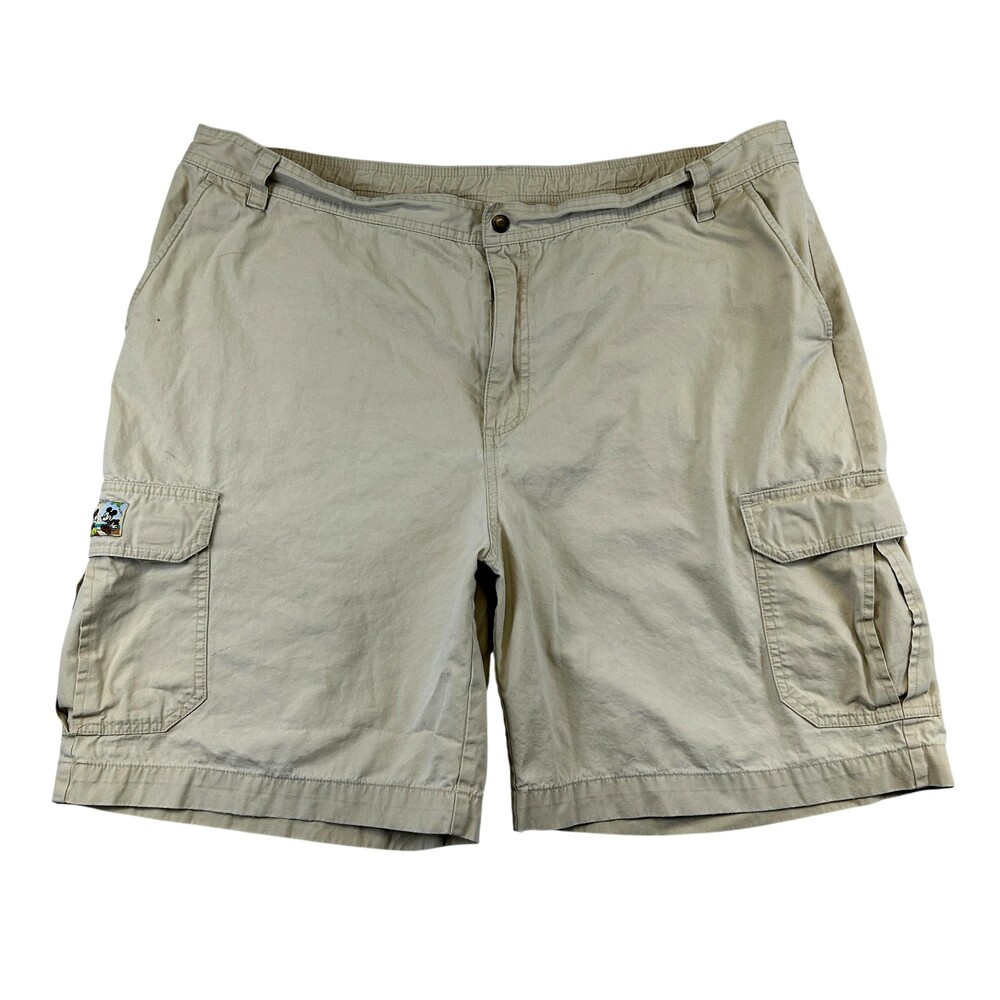 Viintage Disney Store Cargo Shorts Mens XL Mickey Minnie Beach Tropical Logo Y2K